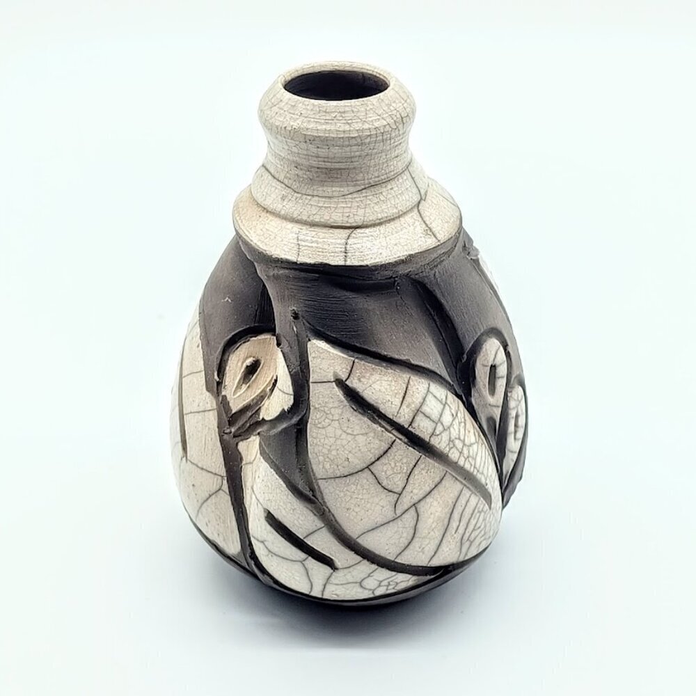 Handmade Dorothy Beach Taupe Studio Pottery Vase